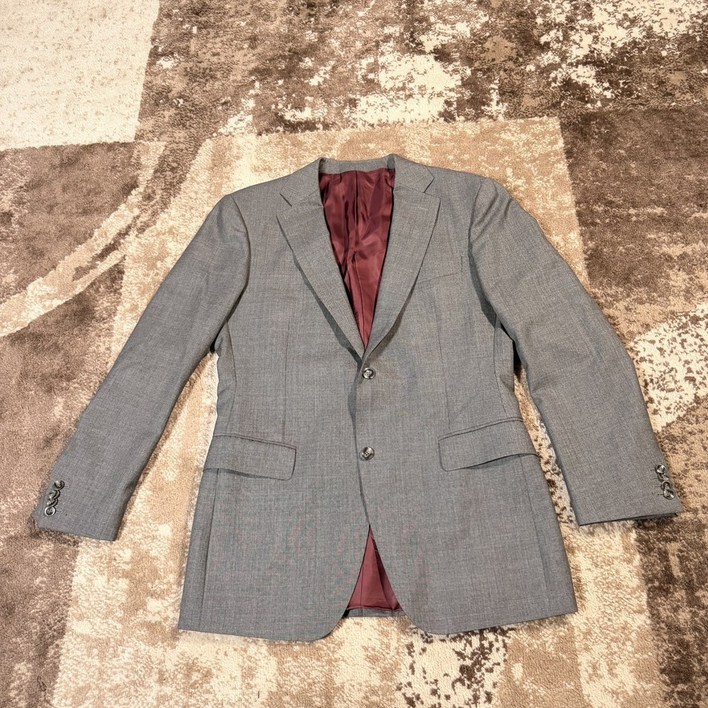 Suitsupply Blazer Jacket Mens 42L‎ Gray Vitale Barberis Canonico Super 110s Wool